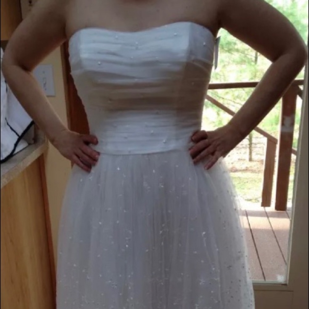 David’s Bridal Galina Strapless Wedding Dress - Picture 5 of 8